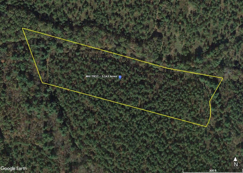 Overlay Of Land For Sale In TN With A Creek With Financing