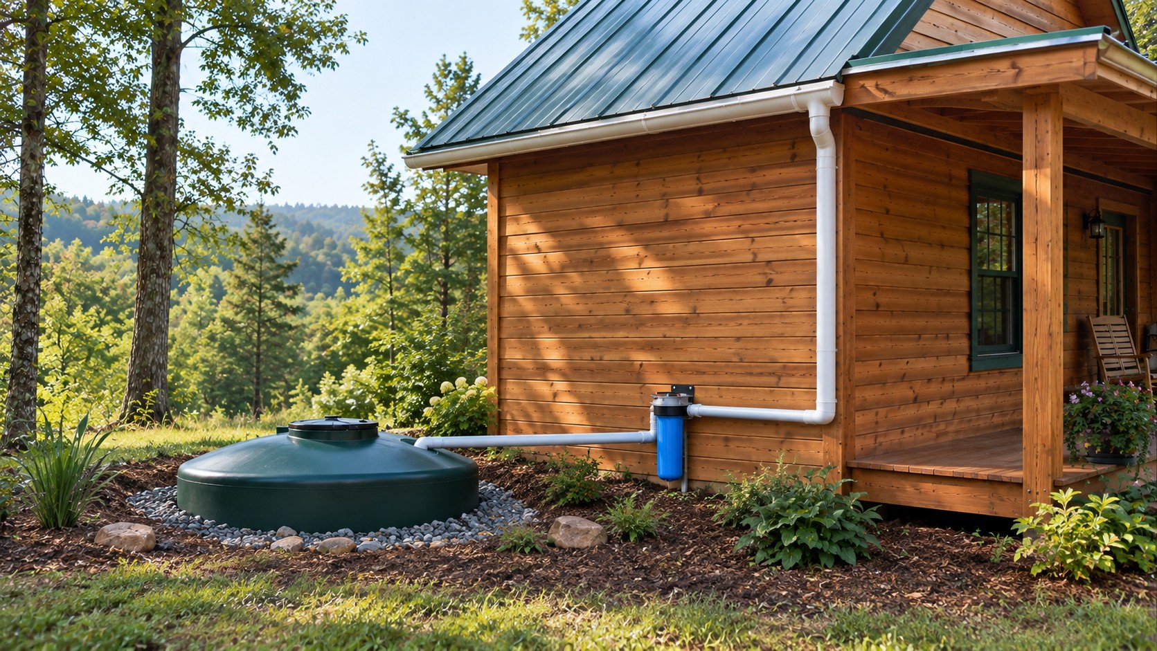 off-grid rainwater collection system