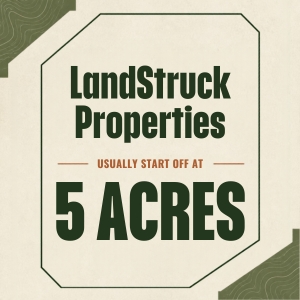 LandStruck properties usually start off at 5 acres